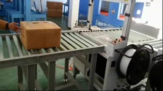 Rouleau puissant complètement automatique transportant la machine de cerclage de boîte de caisse de cartons