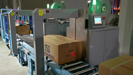 Machine de cerclage automatique, Machine d'emballage personnalisée de taille d'arc pour produits robustes